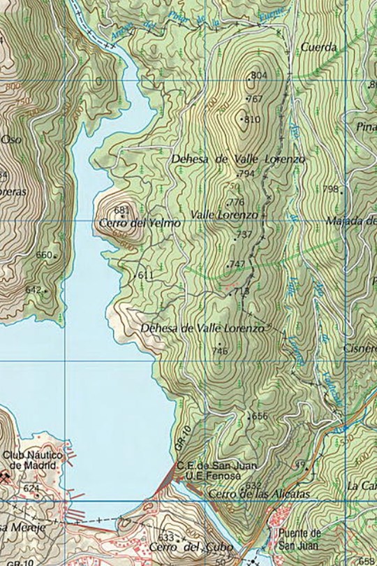 Mapa Pantano de San Juan